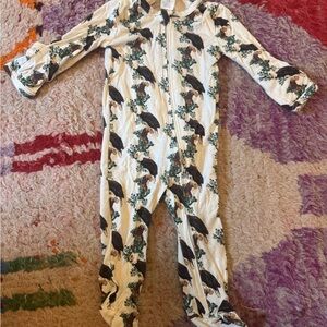 Kate Quinn eagle print footie newborn